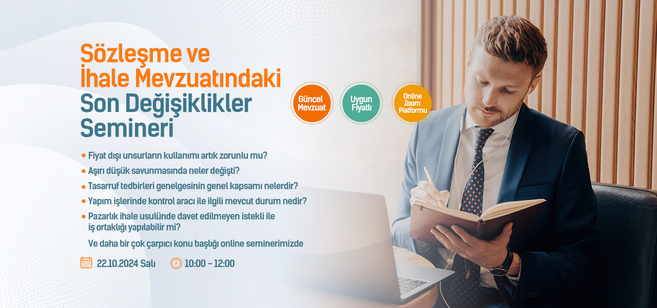 Online Güncel İhale Mevzuat Değişiklikleri Semineri